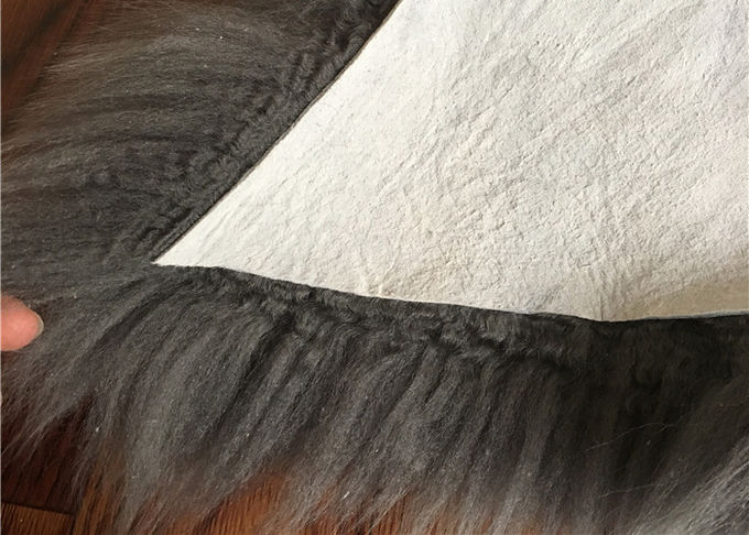 Πραγματικό Sheepskin κουβερτών της Αυστραλίας ενιαίο μαύρο Sheepskin μαλλιού δερμάτων μακρύ