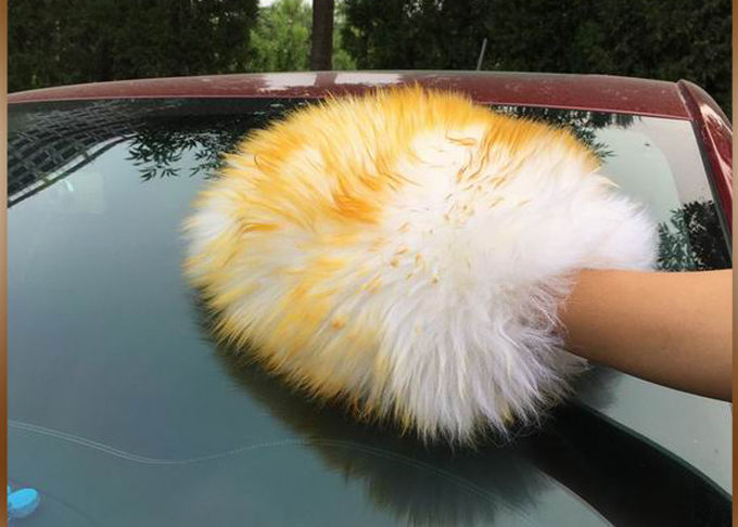 Sheepskin Sheepskin μαλλιού γαντιών πυγμαχίας πλυσίματος αυτοκινήτων μακρύ μερινός γνήσιο καθαρίζοντας γάντι αυτοκινήτων