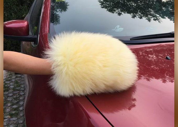 Sheepskin Sheepskin μαλλιού γαντιών πυγμαχίας πλυσίματος αυτοκινήτων μακρύ μερινός γνήσιο καθαρίζοντας γάντι αυτοκινήτων