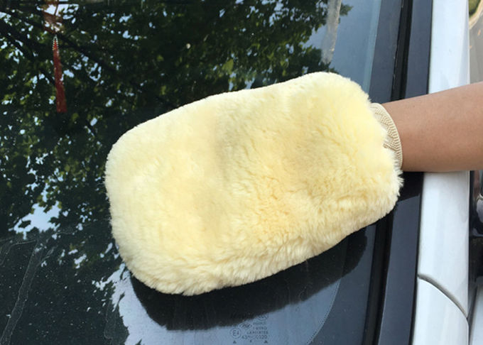 Γνήσιο Sheepskin αυτοκινήτων πλυσίματος γάντι πλυσίματος μαλλιού γαντιών πυγμαχίας διπλό δευτερεύον για την απαρίθμηση αυτοκινήτων