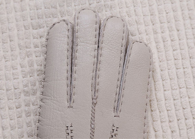 Ευθυγραμμισμένα Shearling γάντια των αδιάβροχων γυναικών, γυναικείο γκρίζα Sheepskin γάντια 