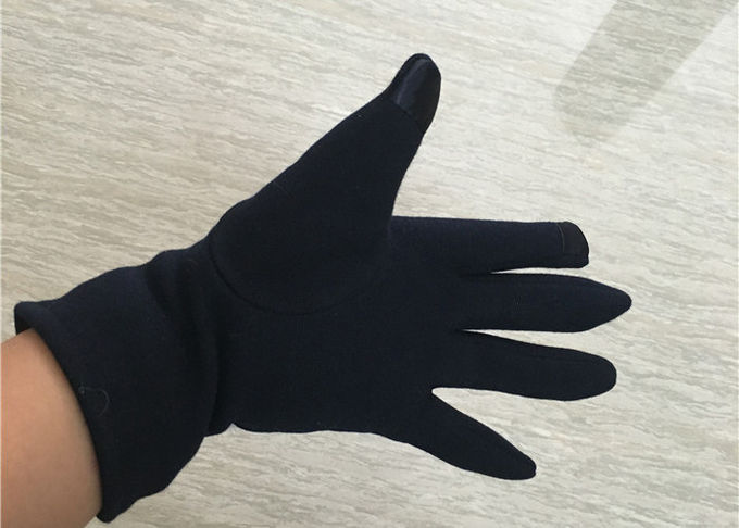 Sheepskin πολυτελών θερμότερων Sheepskin γαντιών/των μαύρων γυναικών δέρματος γάντια
