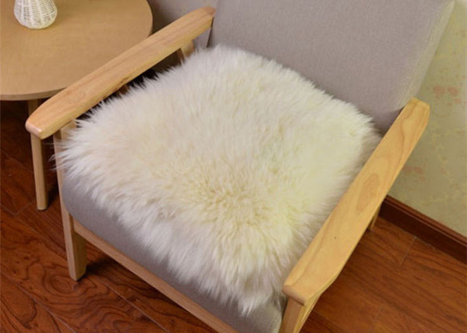 Lambswool βελούδου πολυτέλειας 45*45cm χρώμα κρέμας μαξιλαριών καθισμάτων για την εγχώρια διακόσμηση