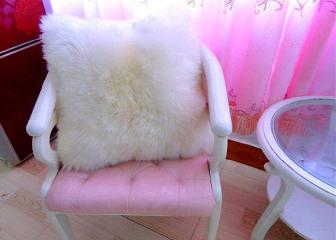 Lambswool καναπέδων εδρών διακοσμητικό μαξιλάρι καθισμάτων μαλακό με γνήσιο Sheepskin