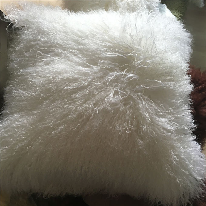 Η μογγολική γουνών διακοσμητική γούνα αρνιών μαξιλαριών μογγολική ρίχνει το μαξιλάρι που καθαρός Μογγόλος ρίχνει το μαξιλάρι