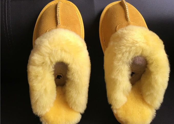 Sheepskin παιδιών της ΑΥΣΤΡΑΛΙΑΣ χειμερινά θερμά εσωτερικά παπούτσια κάστανων παντοφλών